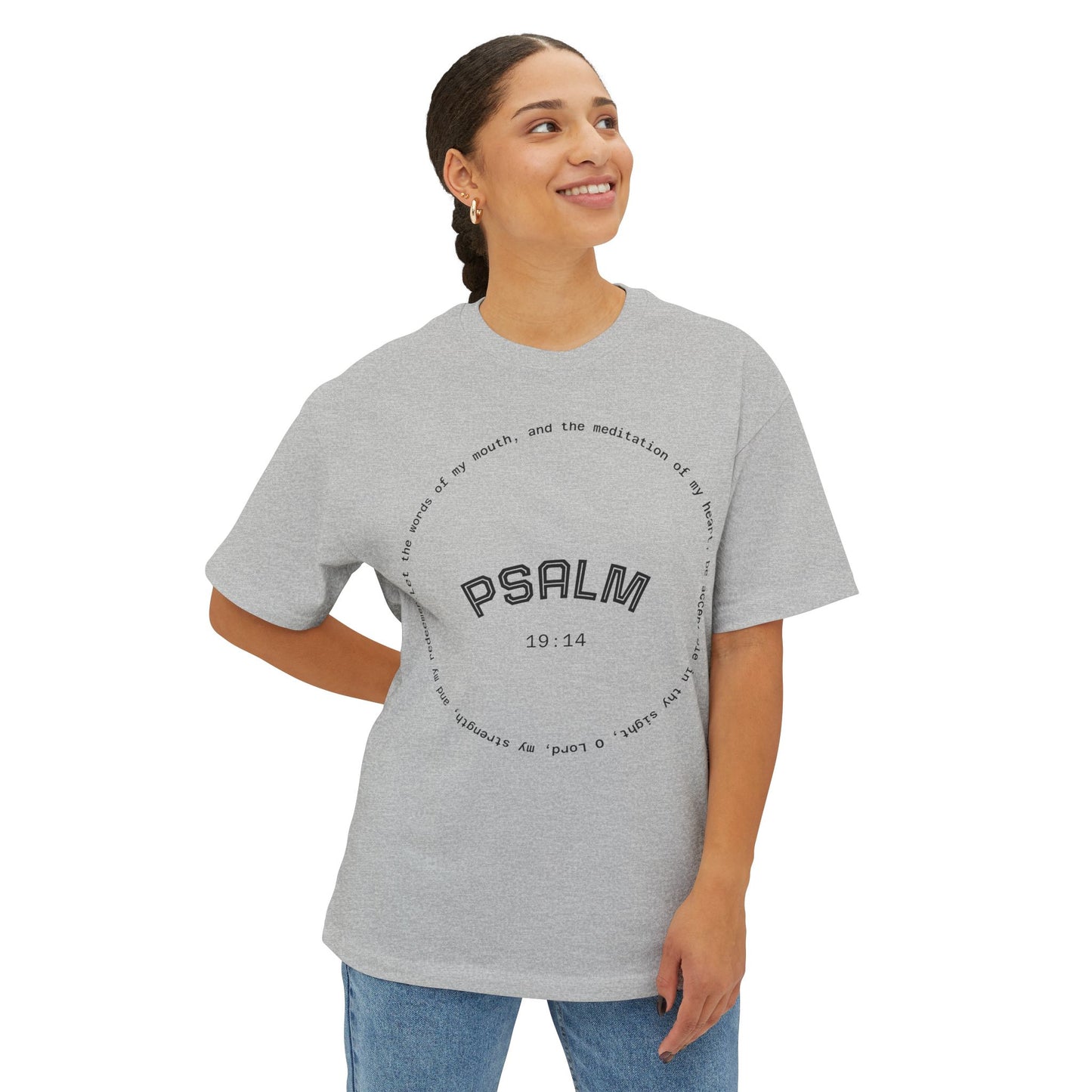 Psalm Quote Unisex Oversized Gym Workout Tee
