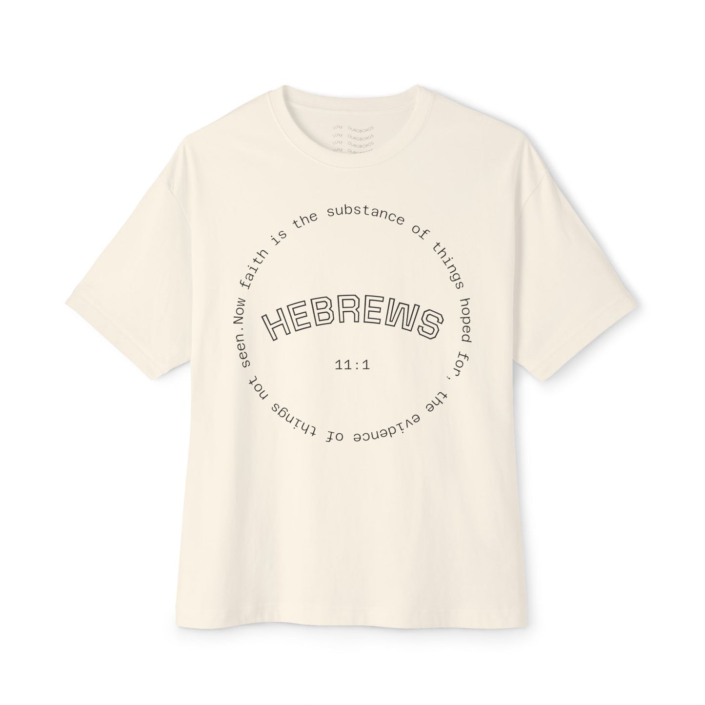 Hebrews Quote Unisex Oversized Gym Workout Tee