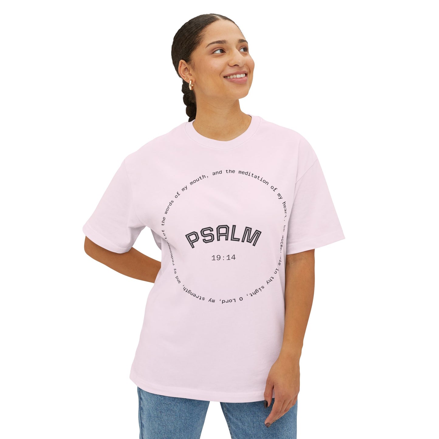 Psalm Quote Unisex Oversized Gym Workout Tee
