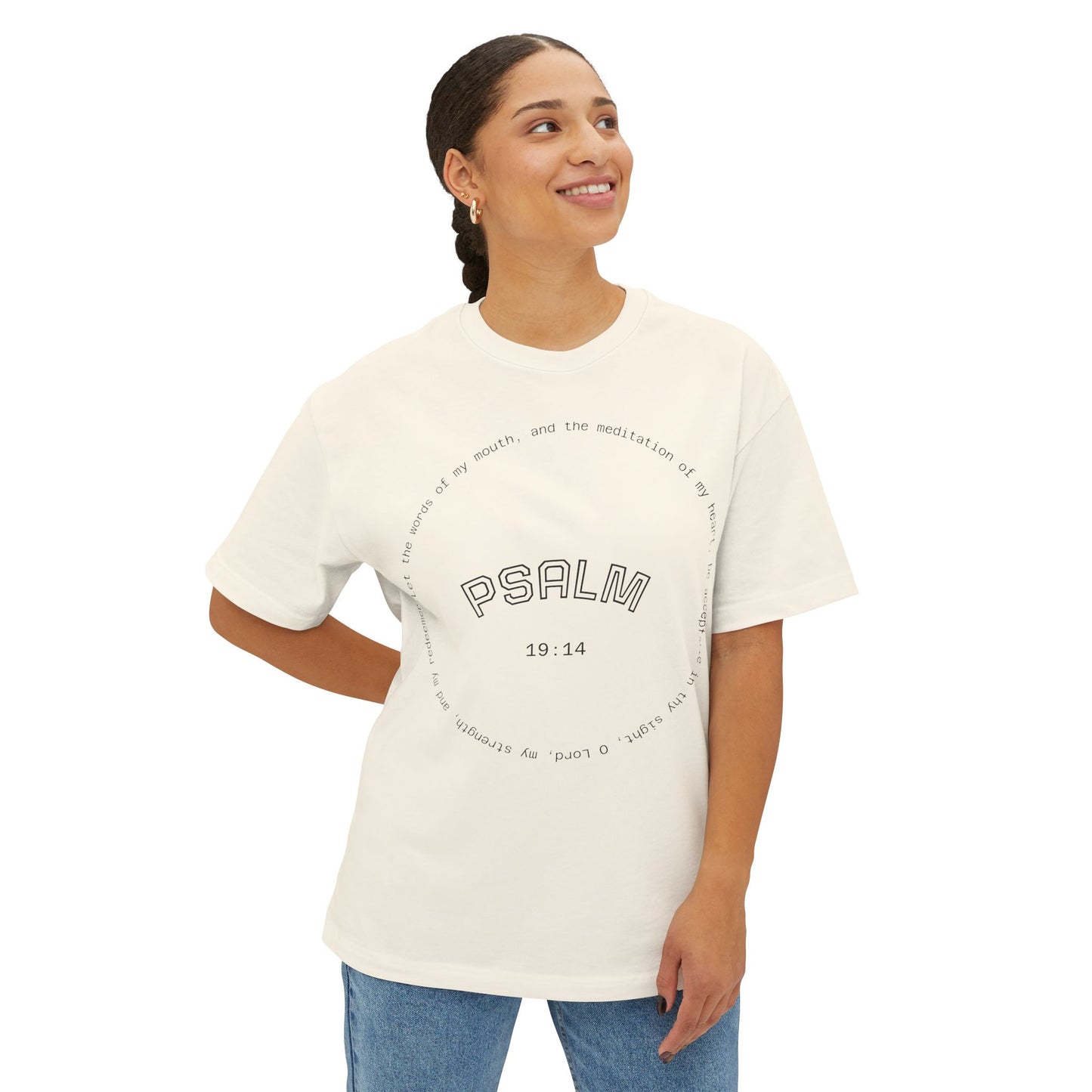 Psalm Quote Unisex Oversized Gym Workout Tee