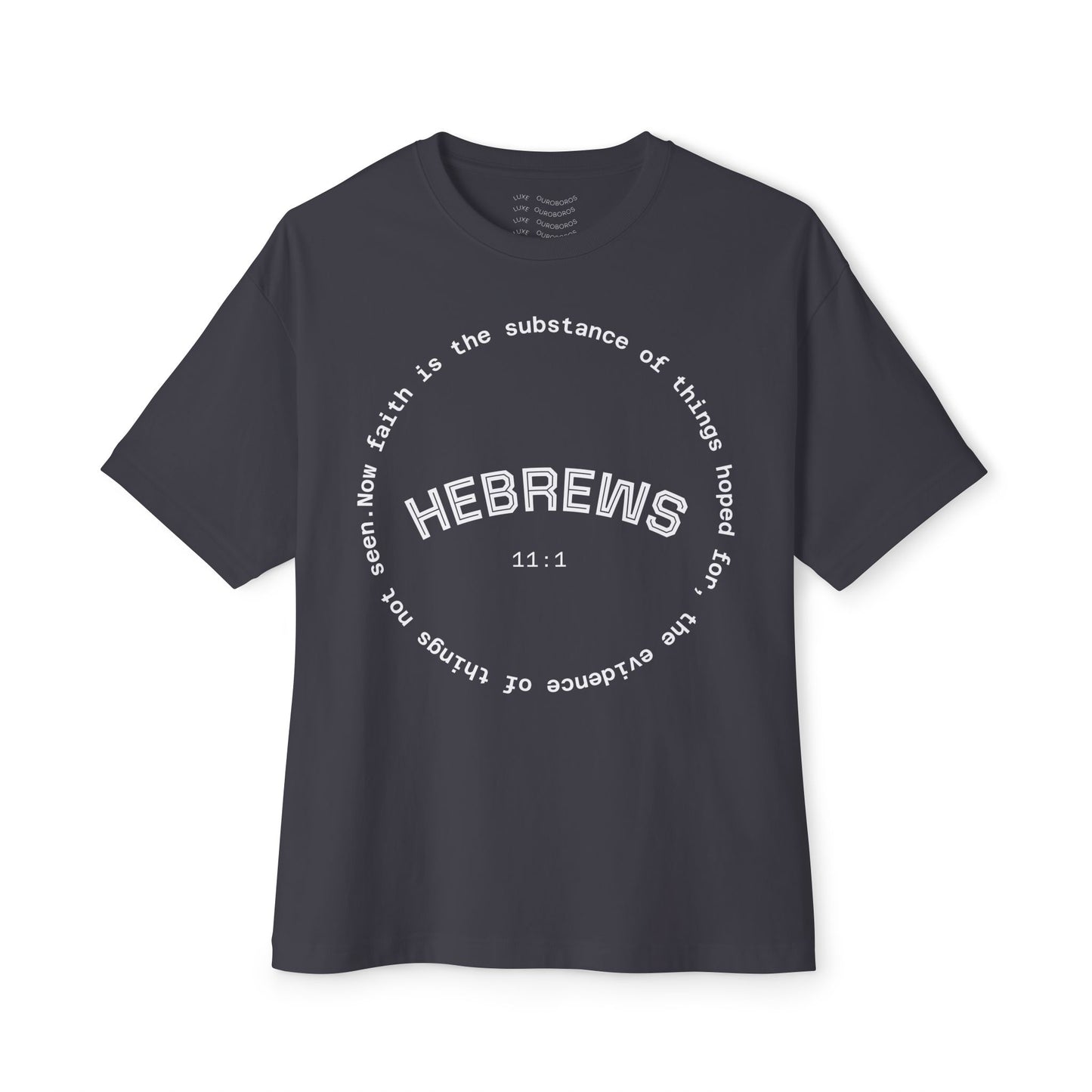 Hebrews Quote Unisex Oversized Gym Workout Tee