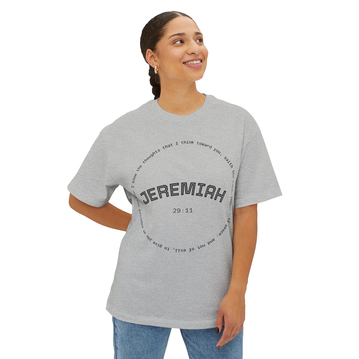 Jeremiah Quote Unisex Oversized Gym Workout Tee